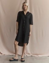 Hettie Shirt Dress - Black
