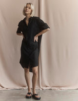 Hettie Shirt Dress - Black