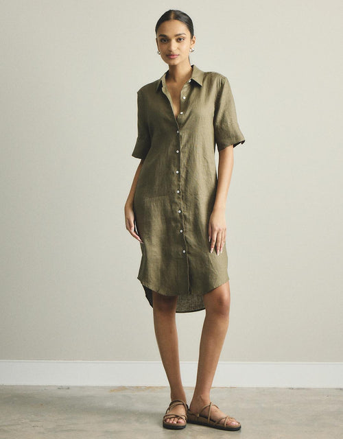 Hettie Shirt Dress - Khaki