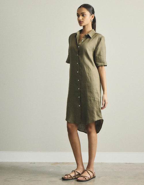 Hettie Shirt Dress - Khaki