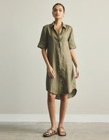 Hettie Shirt Dress - Khaki
