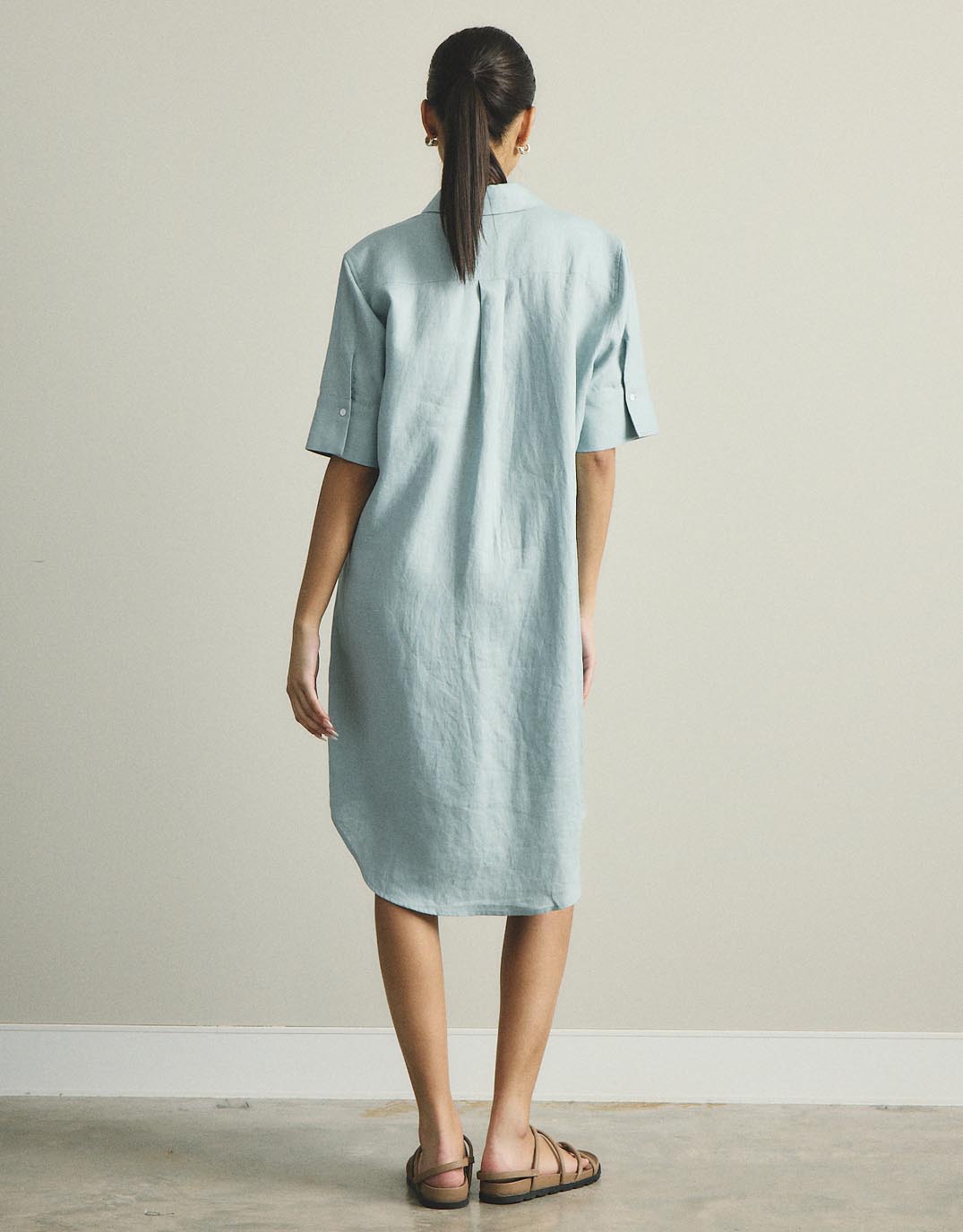 Hettie Shirt Dress - Sage