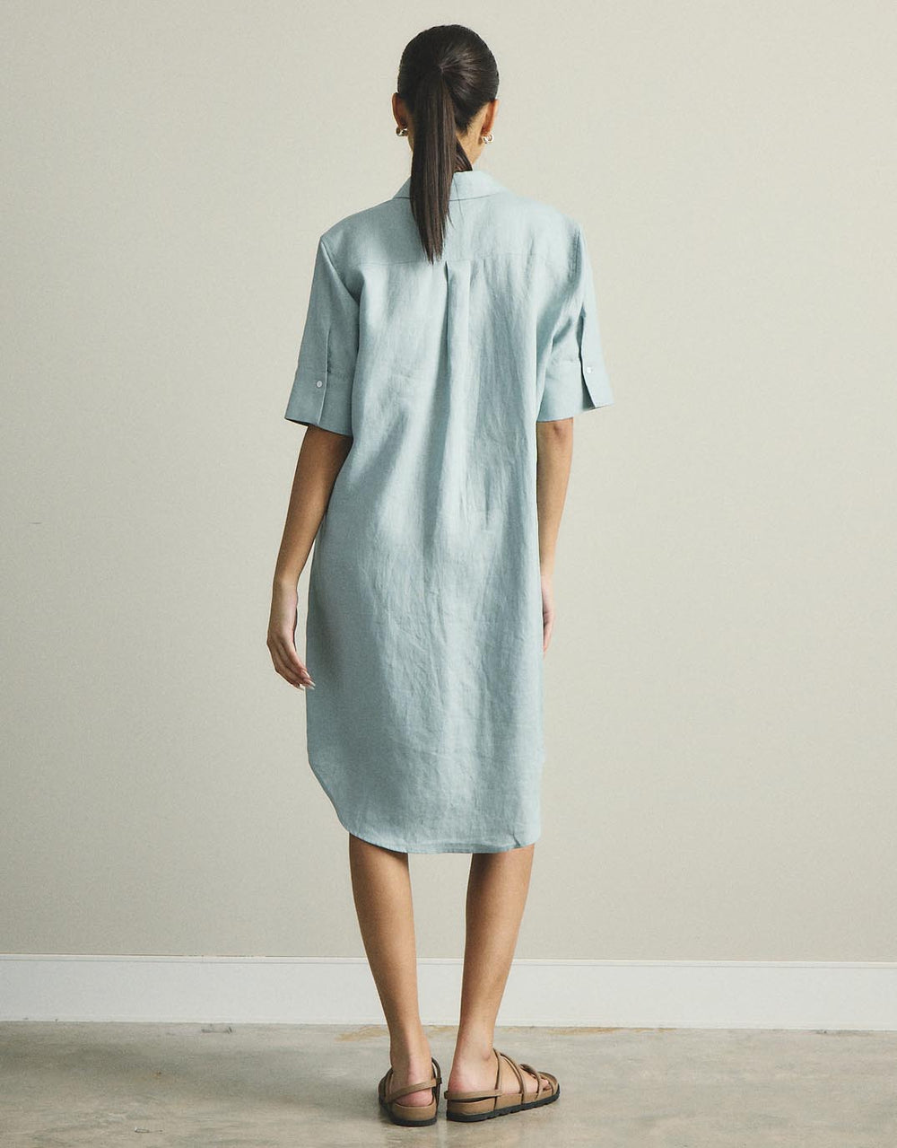Hettie Shirt Dress - Sage