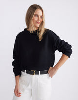 Biarritz Raw Edge Knit - Black