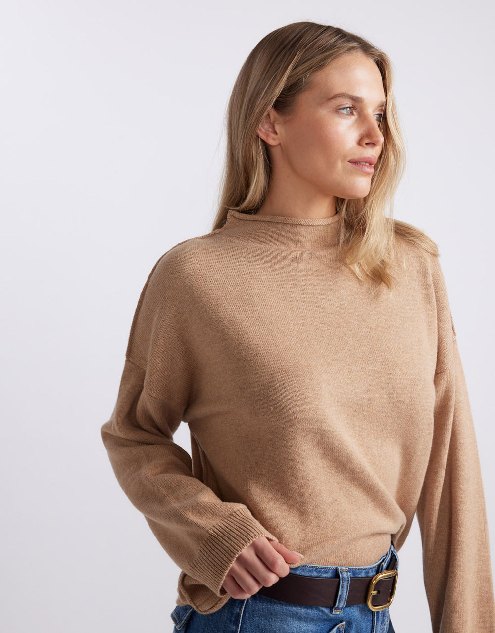 Biarritz Raw Edge Knit -  Mocha