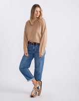 Biarritz Raw Edge Knit -  Mocha