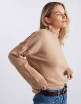 Biarritz Raw Edge Knit -  Mocha