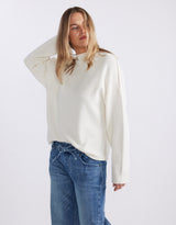 Biarritz Raw Edge Knit - White