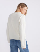 Biarritz Raw Edge Knit - White