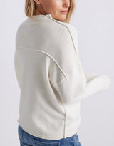 Biarritz Raw Edge Knit - White