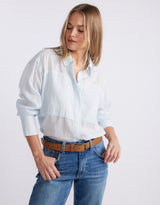 Chloe Panel Shirt - Ice Blue