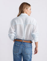 Chloe Panel Shirt - Ice Blue