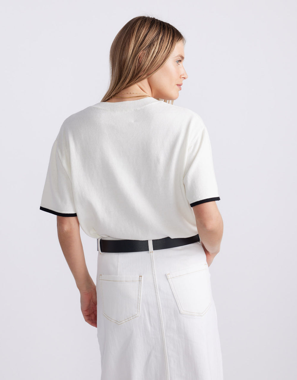 Frenchie Cotton Cashmere Tee - White