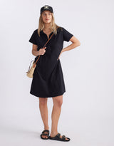 Olivia Polo Tee Dress - Black