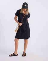 Olivia Polo Tee Dress - Black