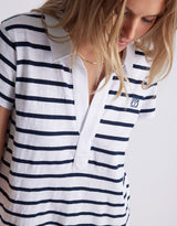 Olivia Polo Tee Dress - Navy/White Stripe