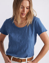 Original Round Neck T-Shirt - Denim