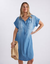 Amber Vintage Denim Dress - Chambray