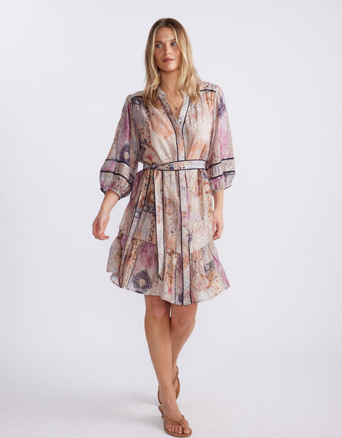 The Marrakesh 3/4 Sleeve Dress - Mosaic