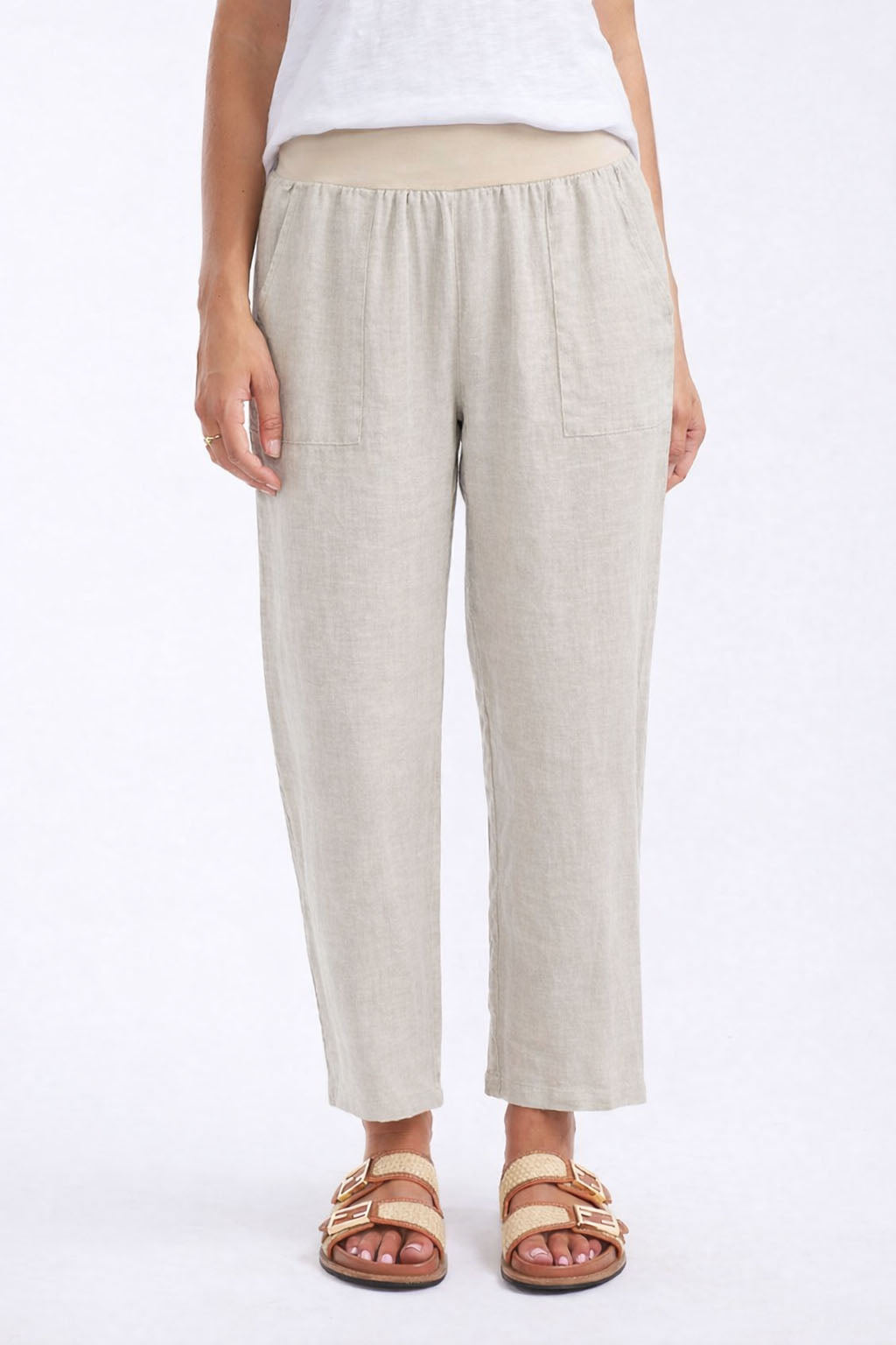 Sorrento Linen Pants - Beige