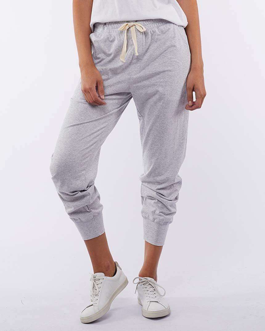 Elm - Wash Out Lounge Pants - Grey Marle - White & Co Living Pants