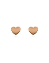 Linda Tahija Jewellery - Heart Stud Earrings - Rose Gold Plated - White & Co Living Accessories