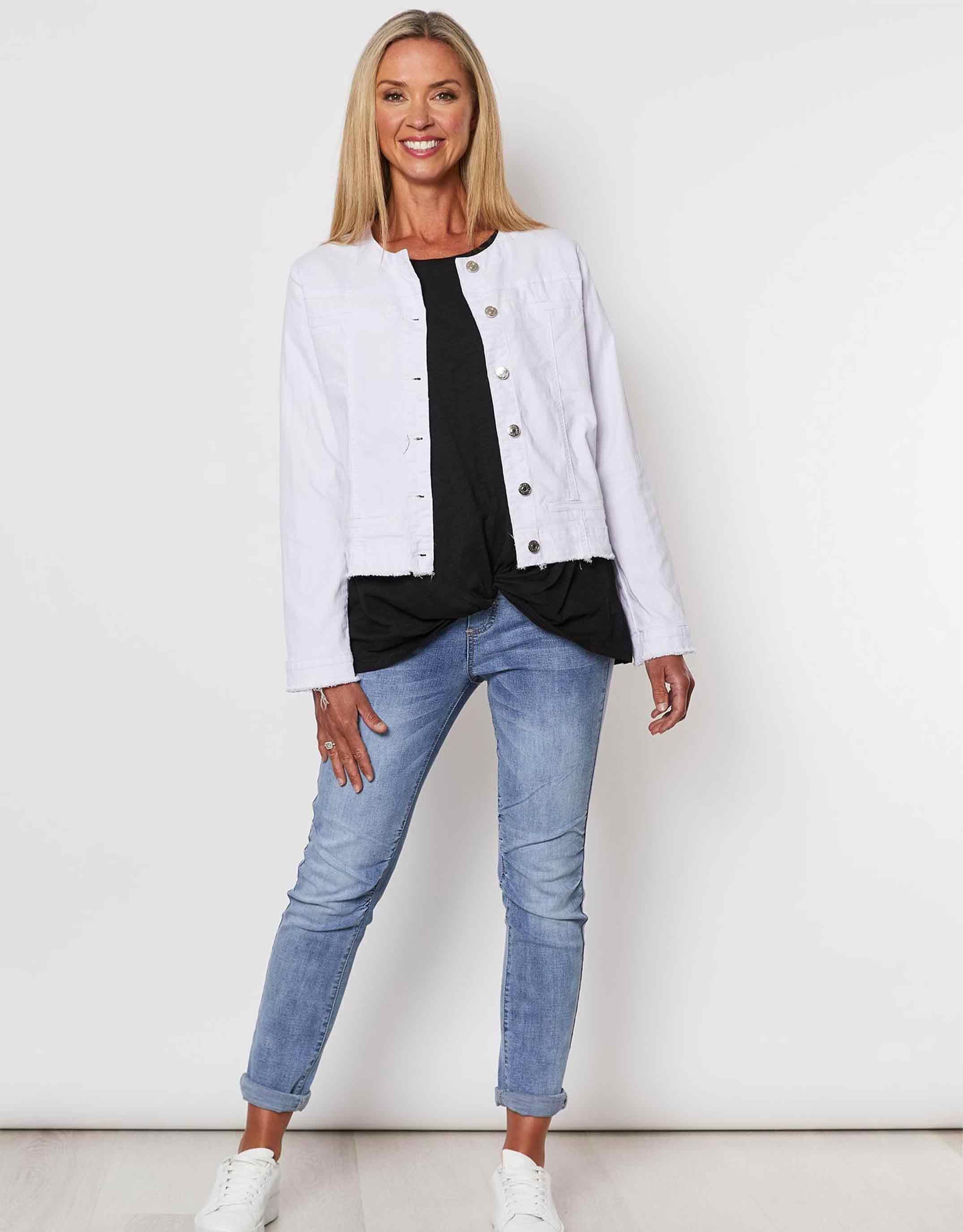 White denim jacket on sale kmart