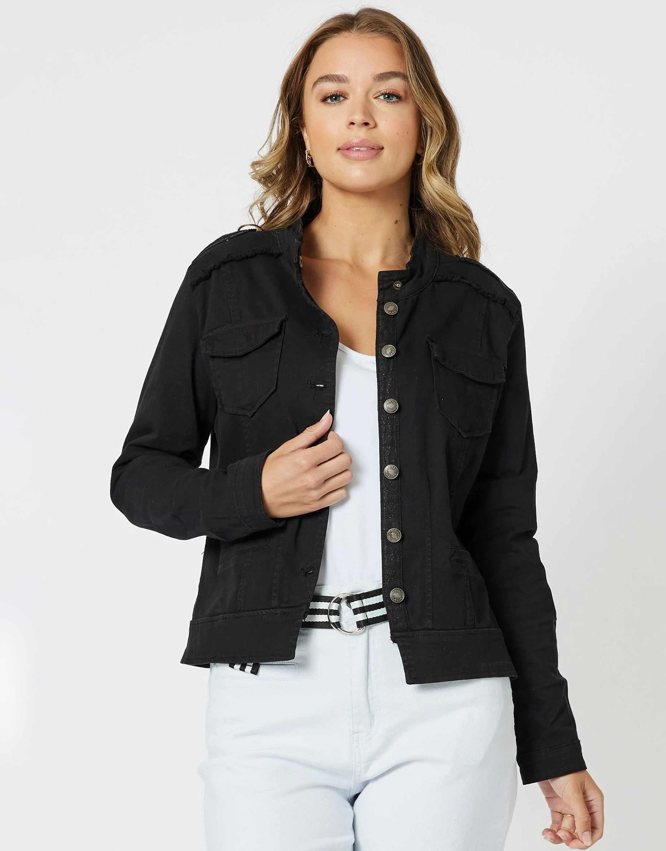 Military black jacket on sale womens