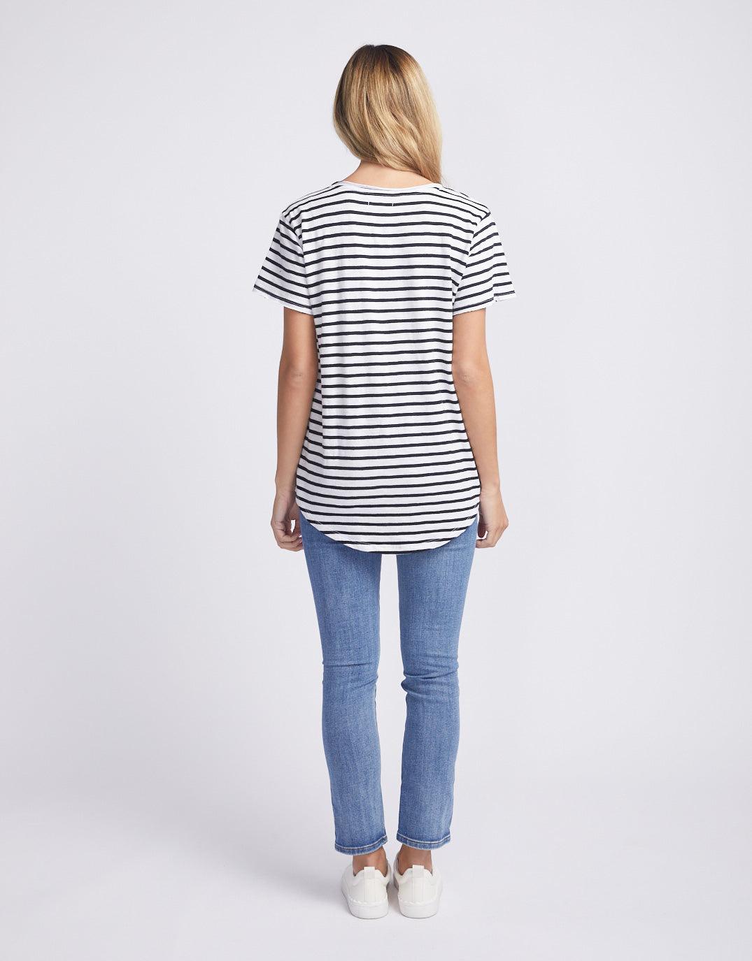 VETERANO SHIRT / BLK/WHT STRIPE