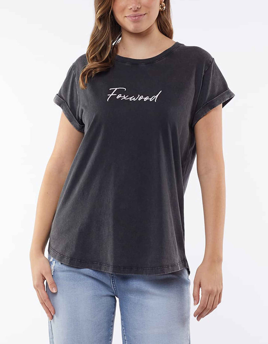 Buy Signature Tee - Black Foxwood for Sale Online New Zealand | White & Co.